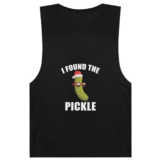 I Found The Christmas Pickle Funny Dill German Tra Barnard Tanks