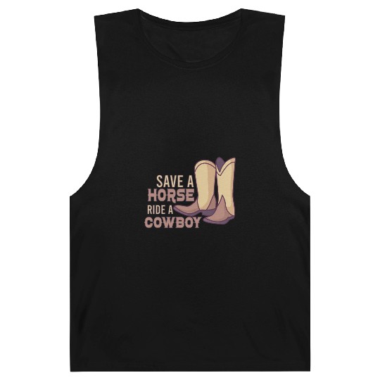 Cowboy Barn Bull Rider Rodeo Country Western Gift Barnard Tanks