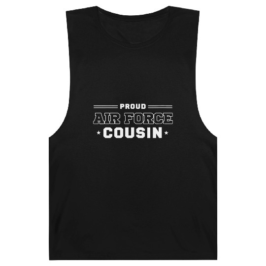 Womens Proud US Air Force Cousin Military Pride Barnard Tanks