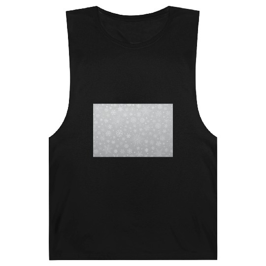 Abstract Grey Snowflakes Pattern Barnard Tanks
