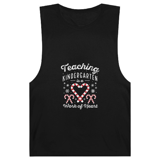 Christmas Candy Cane Work of Heart Kindergarten Barnard Tanks