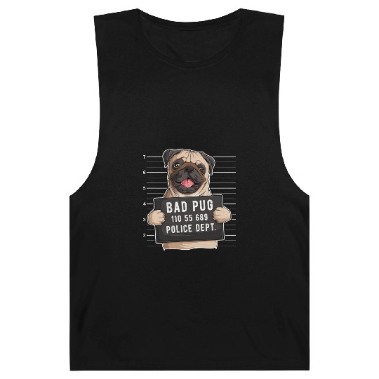 Pug Mugshot Dog Lover Barnard Tanks