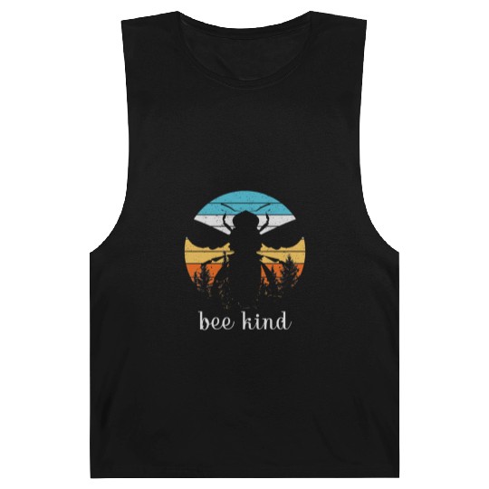 Save the Bees Autumn Sunset Treeline Bee Kind Swea Barnard Tanks