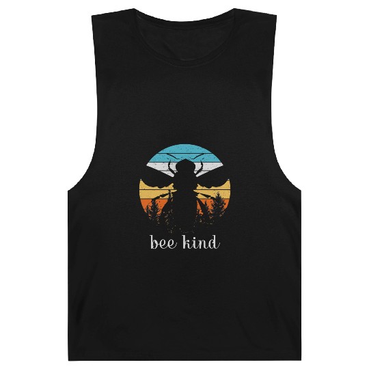 Save the Bees Autumn Sunset Treeline Bee Kind Swea Barnard Tanks