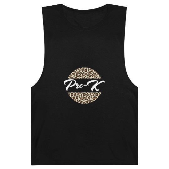 Pre-K Cheetah Print Back To School Teacher Student Barnard Tanks