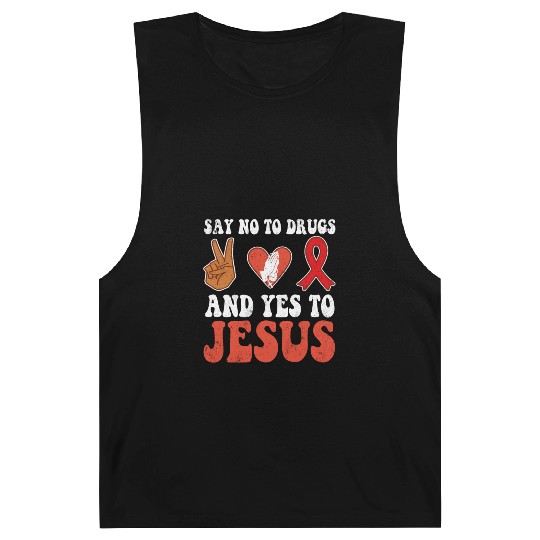 Peace Ribbon Week Awareness Yes Jesus Wear Red Barnard Tanks