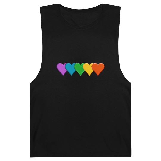 Rainbow pride hearts Barnard Tanks