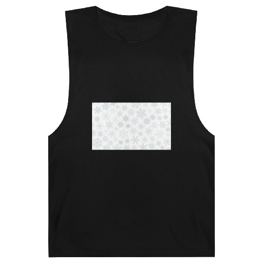 Christmas Snowflakes Pattern Grey White Barnard Tanks