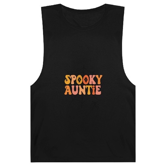 Cute Spooky Auntie Halloween Aunt Barnard Tanks
