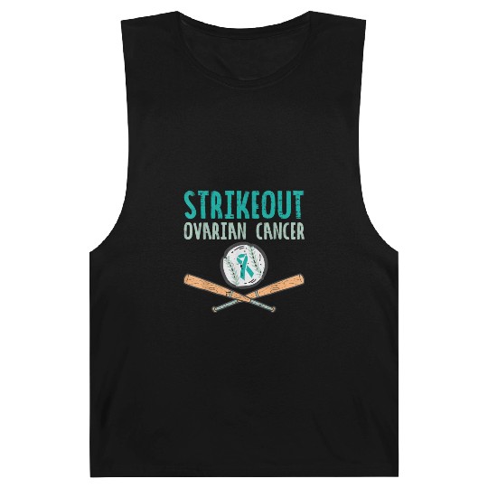 Funny Baseball Lover For Teal Ribbon Awareness Barnard Tanks