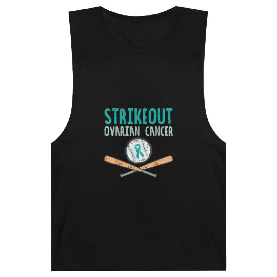 Funny Baseball Lover For Teal Ribbon Awareness Barnard Tanks