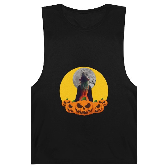 Halloween Scary Evil Pumpkin Funny Pumpkin Head Barnard Tanks