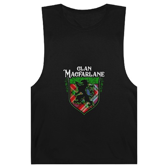 Clan MacFarlane Scottish Tartan Rampant Lion Barnard Tanks