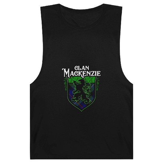 Clan MacKenzie Scottish Tartan Rampant Lion Celtic Barnard Tanks