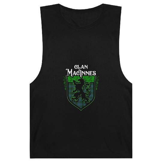 Clan MacInnes Scottish Tartan Rampant Lion Celtic Barnard Tanks