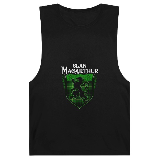 Clan MacArthur Scottish Tartan Rampant Lion Celtic Barnard Tanks