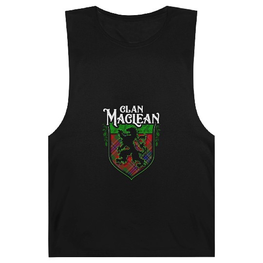 Clan MacLean Scottish Tartan Rampant Lion Celtic Barnard Tanks