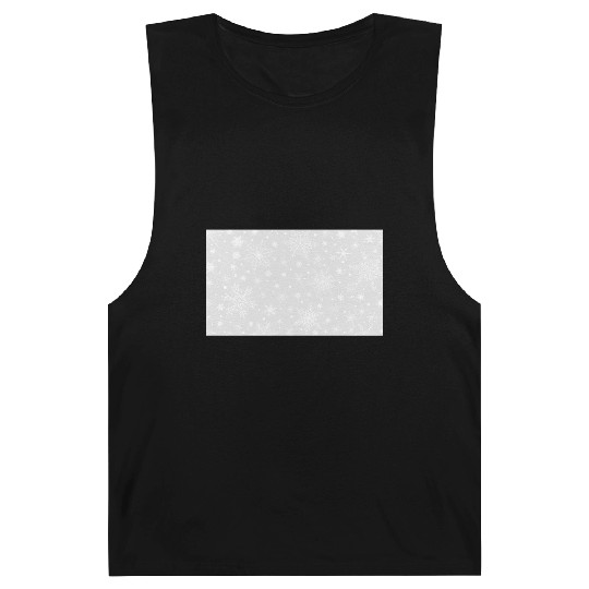 Snowflakes Pattern Grey White Barnard Tanks