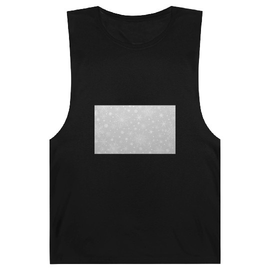 Christmas Snowflakes Grey Pattern Barnard Tanks