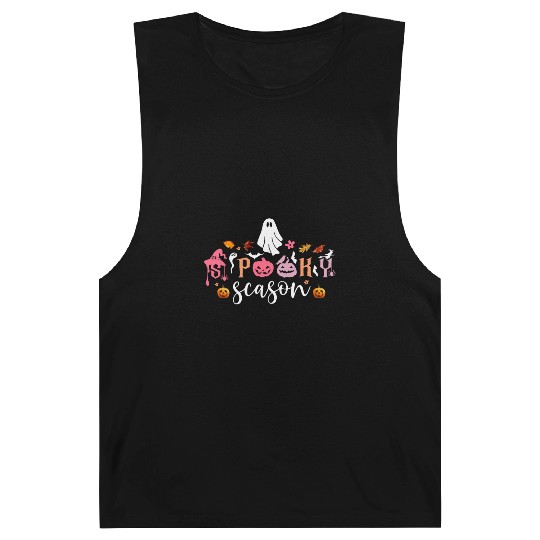 Funny Halloween Retro Spooky Season Barnard Tanks