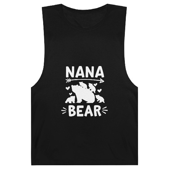 Nana Bear 4 Cubs Cute Grandparents Day Gift 4 Gran Barnard Tanks