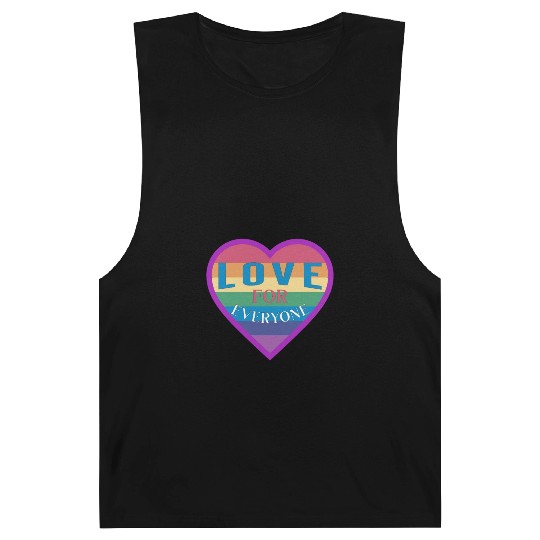Heart rainbow unisex love for everyone Barnard Tanks