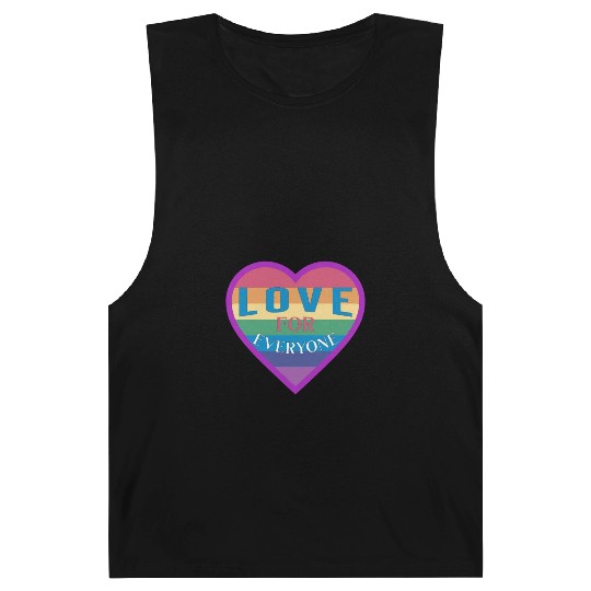Heart rainbow unisex love for everyone Barnard Tanks