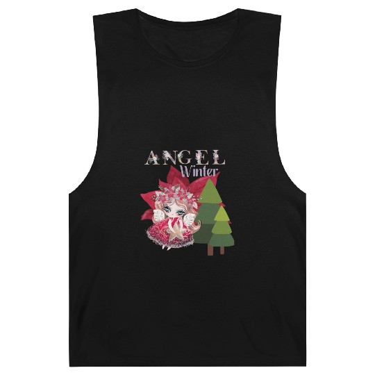 Winter Angel Christmas Tree Poinsettia Barnard Tanks