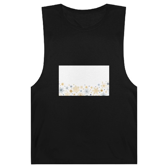 Elegant Snowflakes White Gold Silver Barnard Tanks