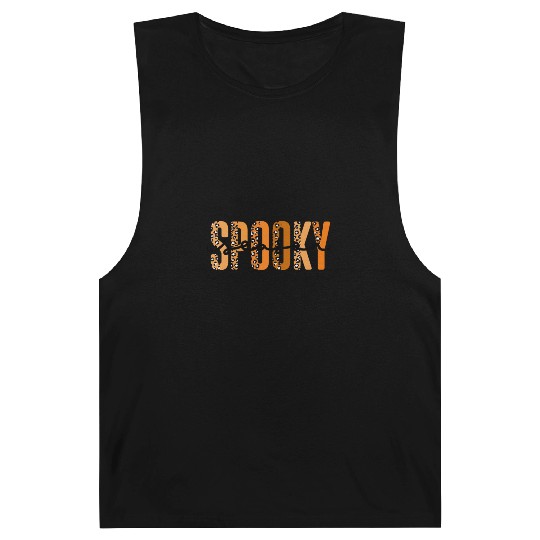 Spooky Season Halloween Leopard Barnard Tanks