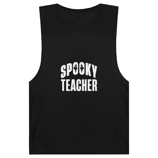 Spooky Teacher Halloween Ghost Outfit Barnard Tanks