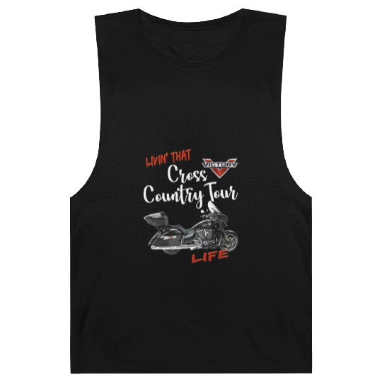 Livin That Cross Country Tour Life Motorcycle T Sh Barnard Tanks