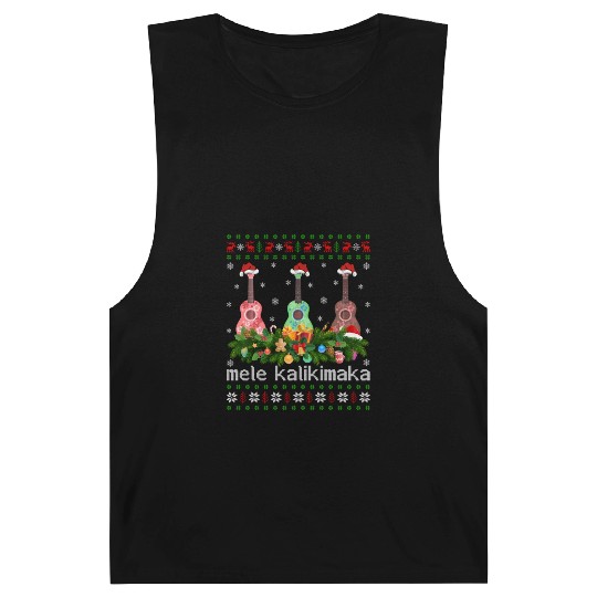 Mele Kalikimaka Ukulele Guitar Gift Ugly Ukulele Barnard Tanks