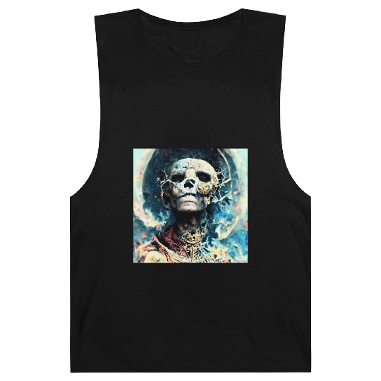 Extremely Realistic Skull in Abstract Art Barnard Tanks