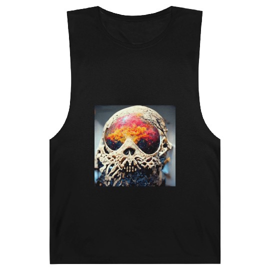 Extremely Realistic Skull in Abstract Art Barnard Tanks