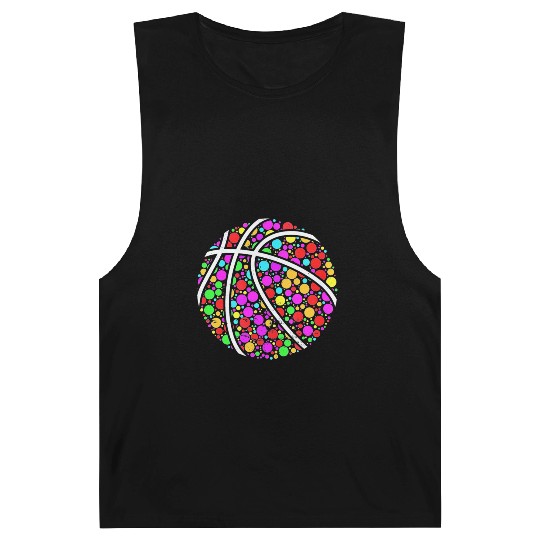 International Dot Day Colored Basketball Polka Dot Barnard Tanks