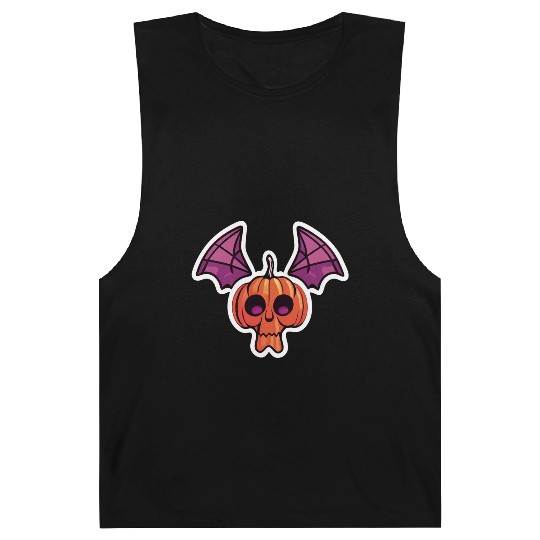 Bat Pumpkin Halloween Barnard Tanks
