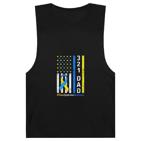 321 Dad Down Syndrome Awareness Barnard Tanks