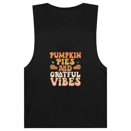 Retro Pumpkin Pies Grateful Vibes Thanksgiving Barnard Tanks