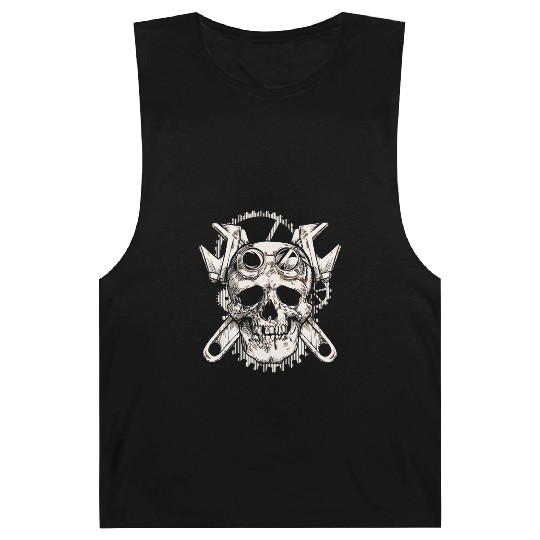 Skull Mechanic Cross Tools Mechanic Barnard Tanks