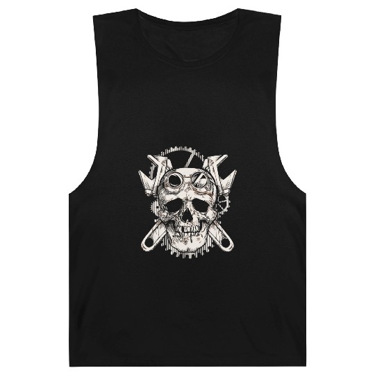 Skull Mechanic Cross Tools Mechanic Barnard Tanks