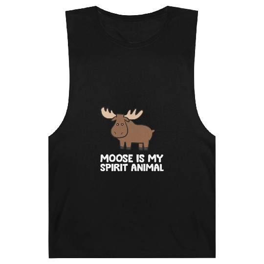 Moose Is My Spirit Animal Cute Moose Barnard Tanks