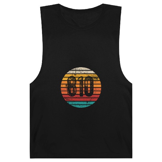 Distressed Vintage Sunset 810 Area Code Barnard Tanks