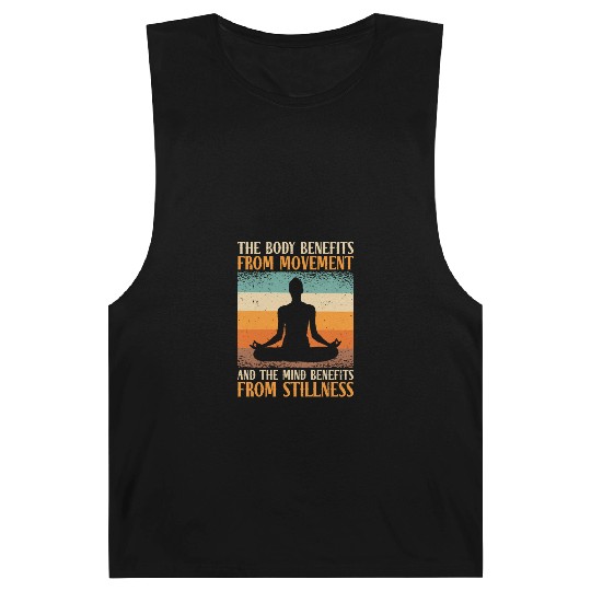 Serenity Meditating Yoga Fan Spiritual Relaxation Barnard Tanks