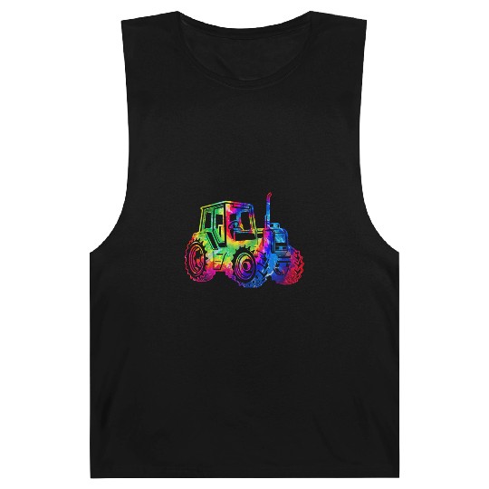 Farming Farmer Tie Dye 80s 90s Barnard Tanks