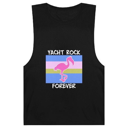 Yacht Rock Forever Barnard Tanks 80s Style flamingo