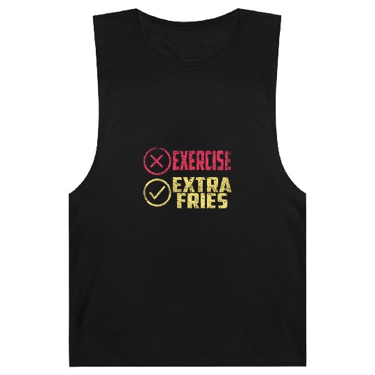 Exercise Extra Fries Chips Workout Gym Barnard Tanks