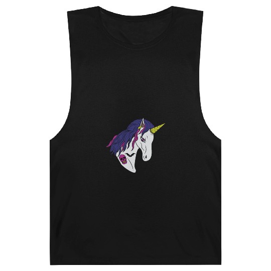 Goth Unicorn Zombie Gothic Occult Halloween Barnard Tanks
