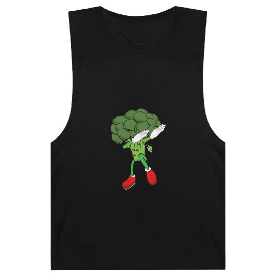 Cute Funny Dancing Broccoli Veggie Lover Barnard Tanks