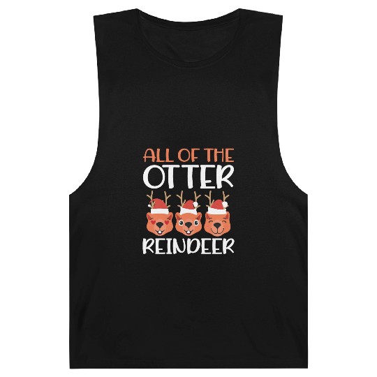 All Of The Otter Reindeer - Christmas Animal Barnard Tanks